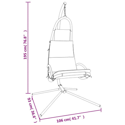 Silla Colgante Jardín Con Cojín Acero Y Tela Oxford