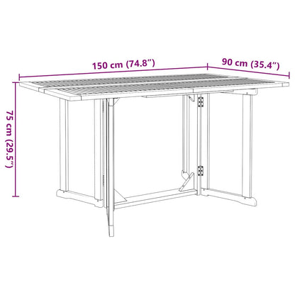 Conjunto De Comedor De Jardín 7 Pcs Marrón