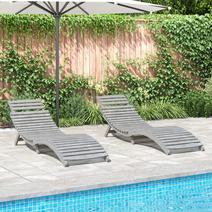 Tumbona De Madera Maciza De Acacia 184X55X64 Cm