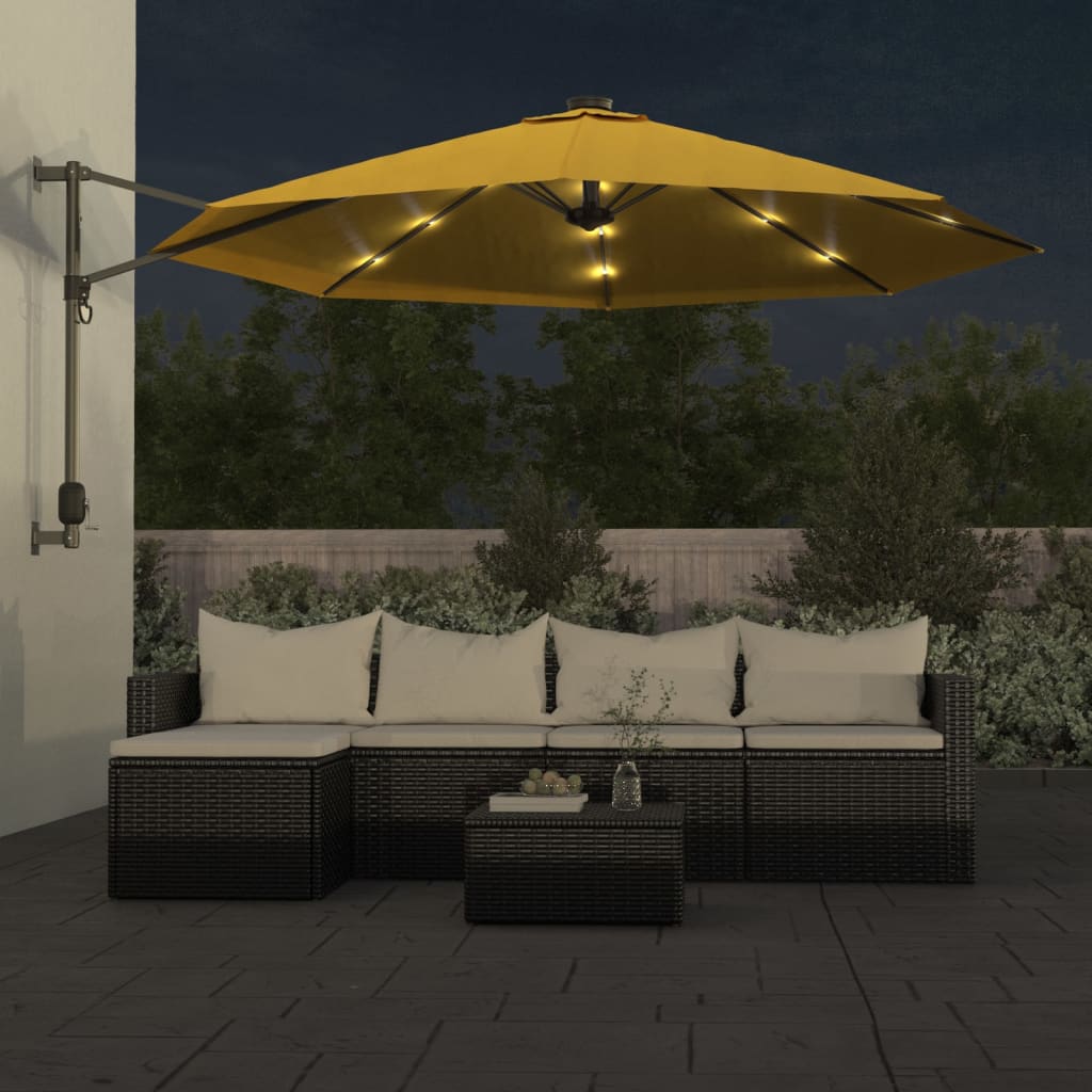 Sombrilla De Pared Con Led 290 Cm