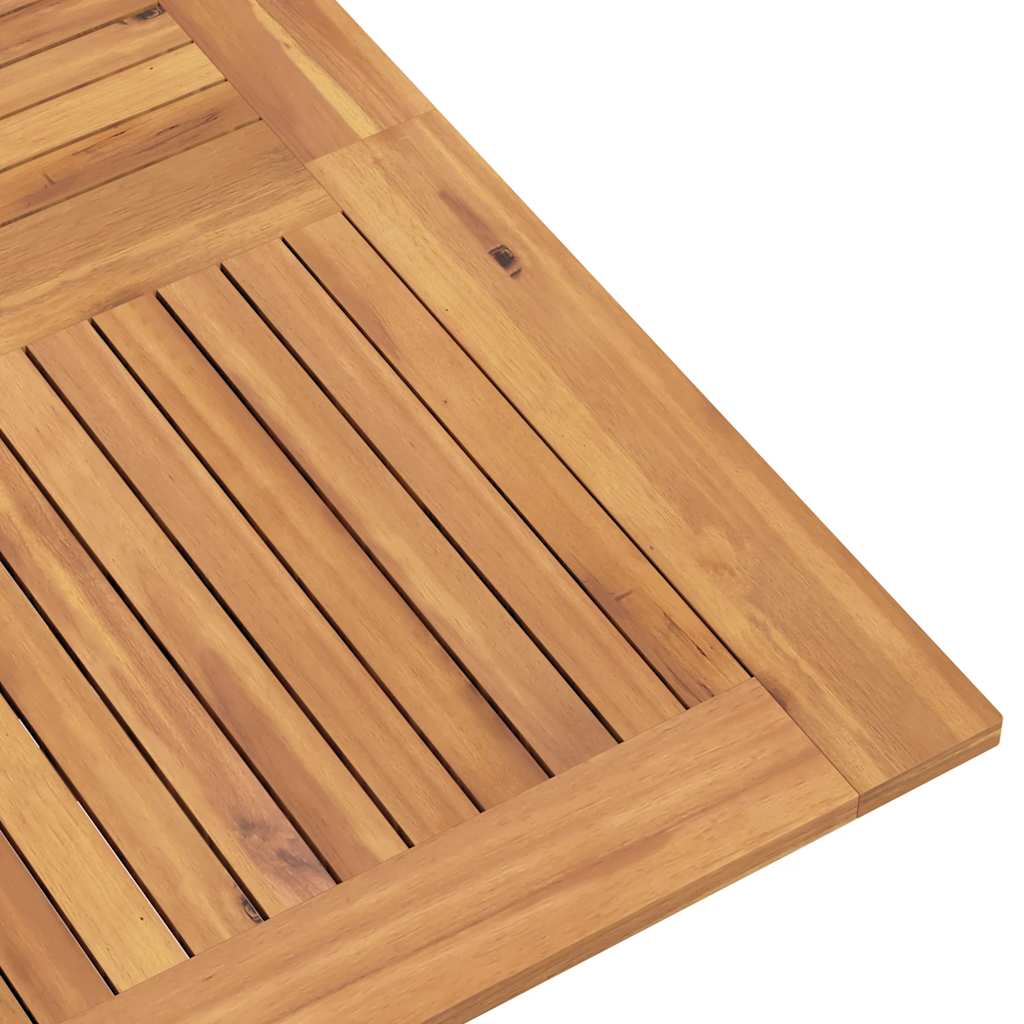 Mesa De Jardín Plegable Madera Maciza De Teca 110X110X75 Cm