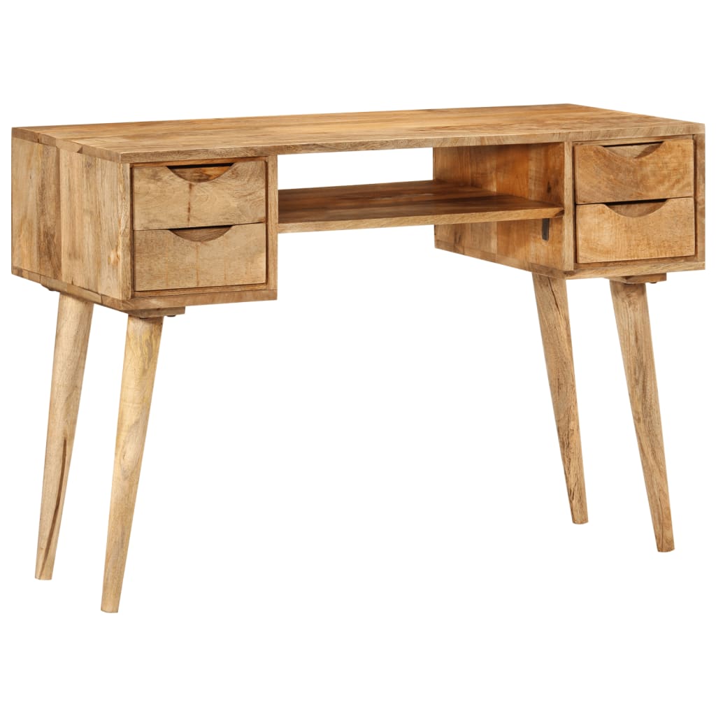 Escritorio Con Cajones Madera Maciza De Mango 110X47X76 Cm