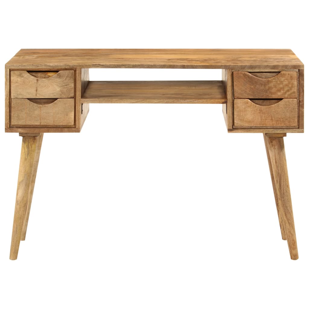 Escritorio Con Cajones Madera Maciza De Mango 110X47X76 Cm
