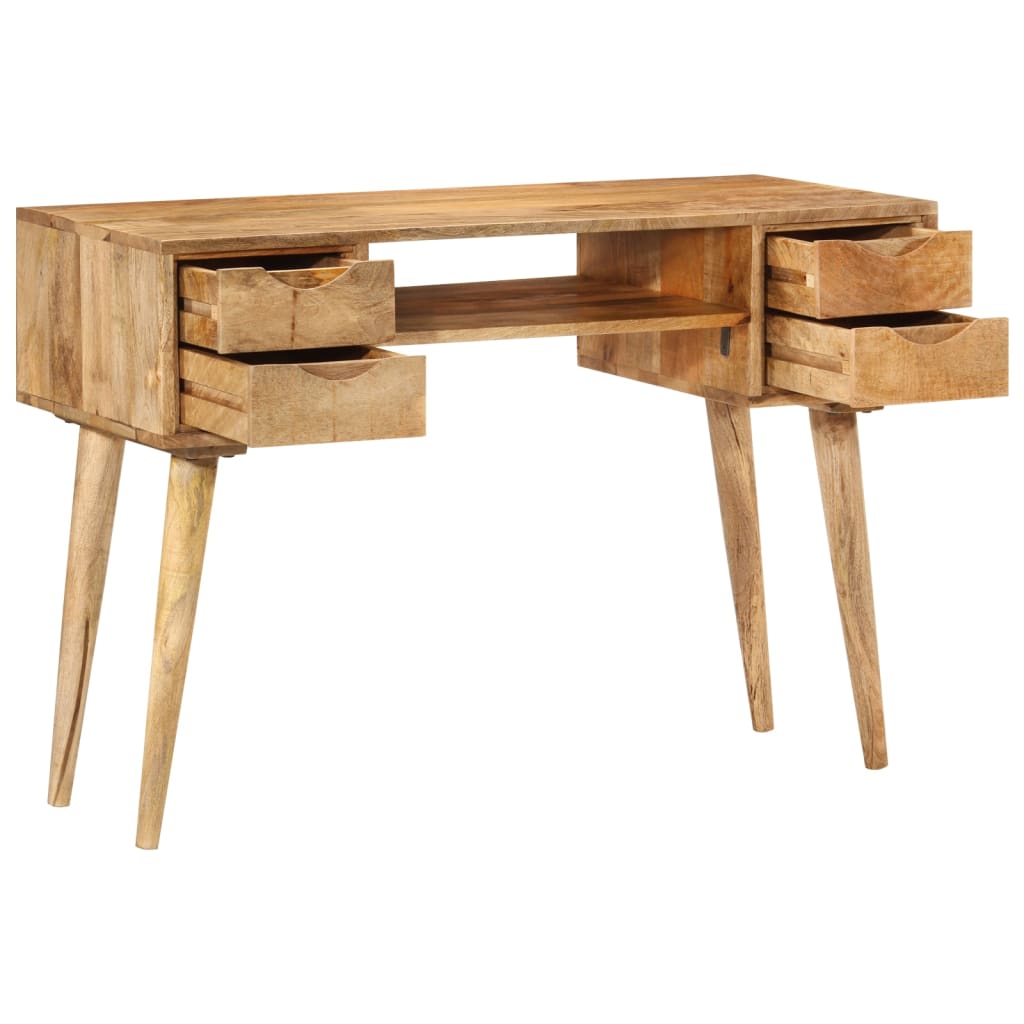 Escritorio Con Cajones Madera Maciza De Mango 110X47X76 Cm