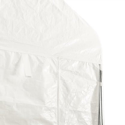 Cenador Con Techo Polietileno Blanco 11,15X4,08X3,22 M
