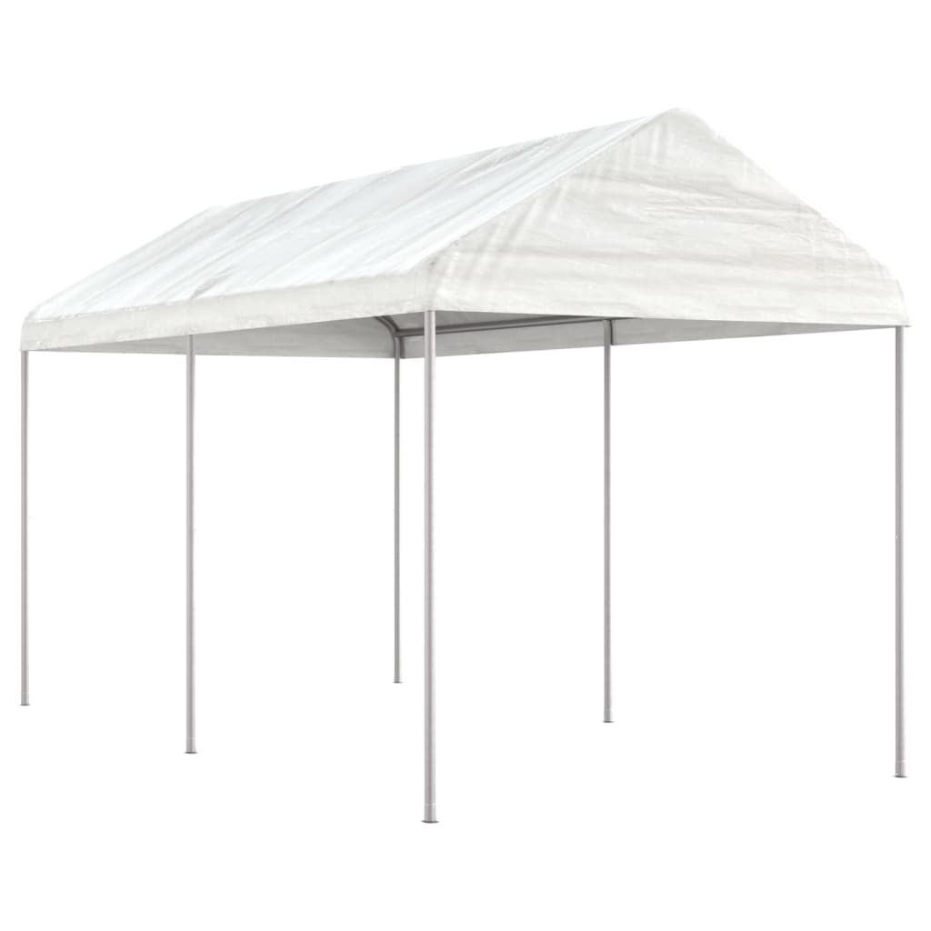 Cenador Con Techo Polietileno Blanco 2,28X2,23X2,69 M