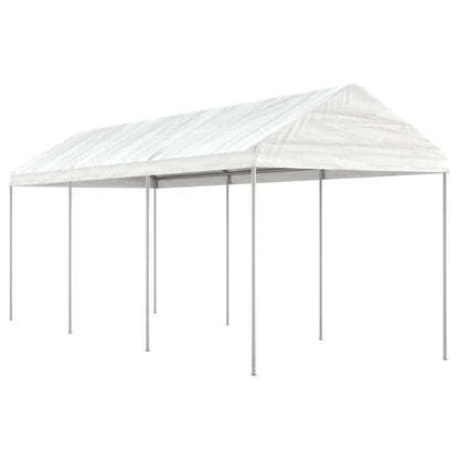 Cenador Con Techo Polietileno Blanco 2,28X2,23X2,69 M