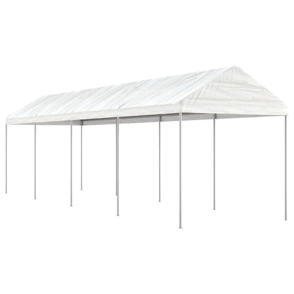 Cenador Con Techo Polietileno Blanco 2,28X2,23X2,69 M