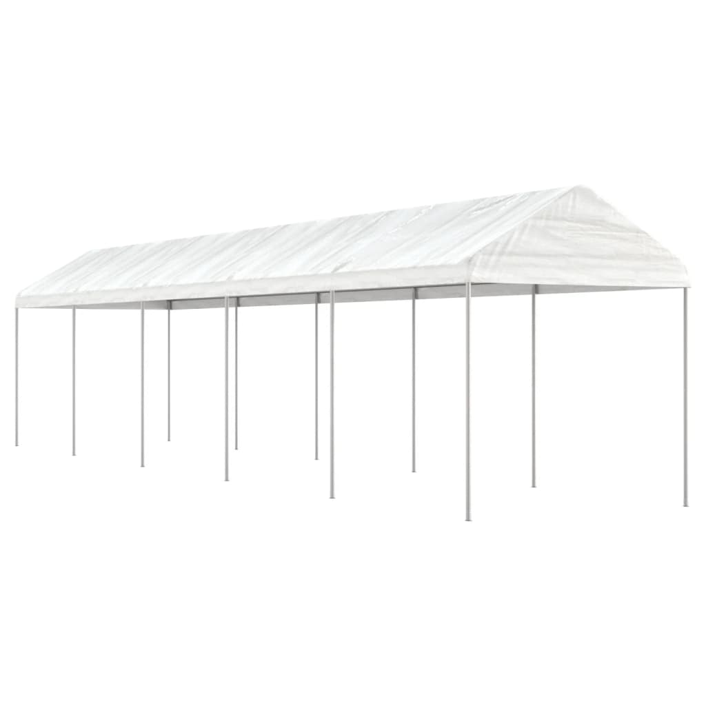 Cenador Con Techo Polietileno Blanco 2,28X2,23X2,69 M
