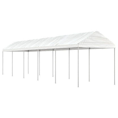 Cenador Con Techo Polietileno Blanco 2,28X2,23X2,69 M