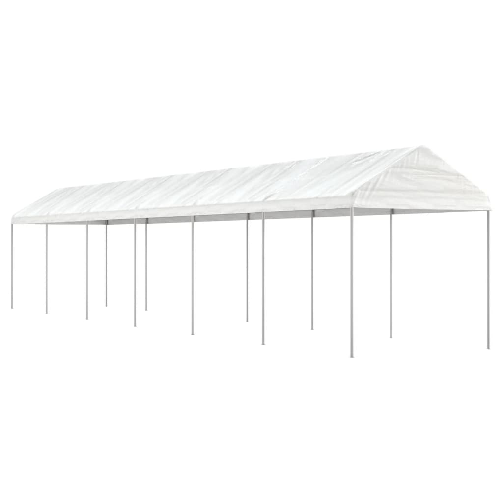 Cenador Con Techo Polietileno Blanco 2,28X2,23X2,69 M