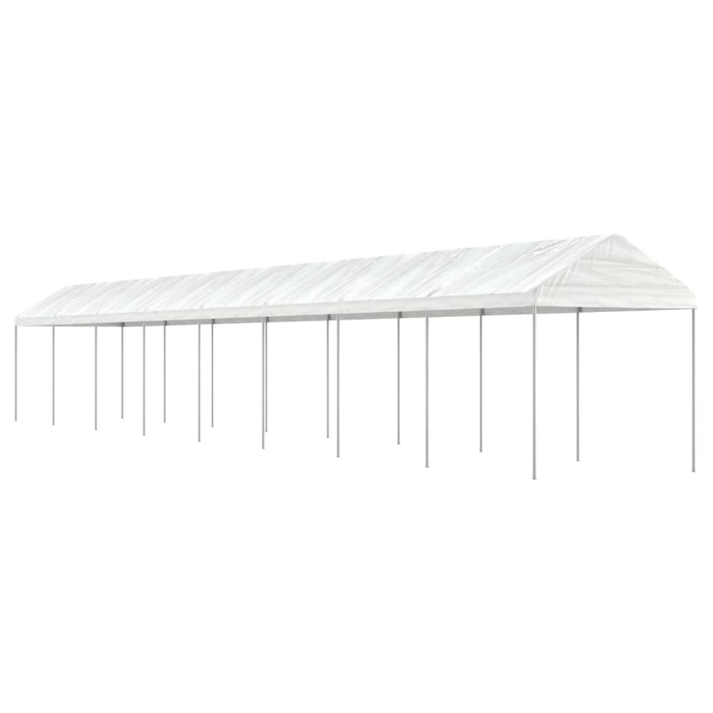 Cenador Con Techo Polietileno Blanco 2,28X2,23X2,69 M