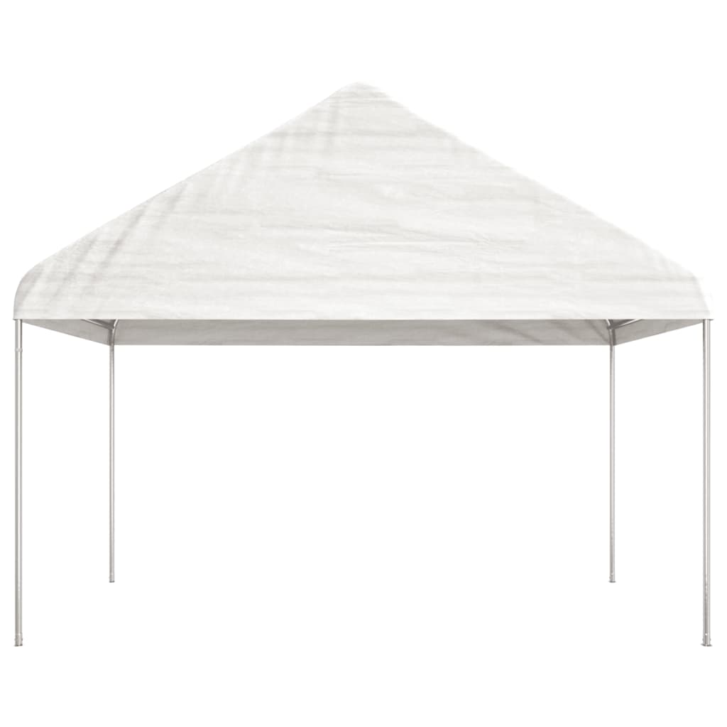 Cenador Con Techo Polietileno Blanco 20,07X4,08X3,22 M