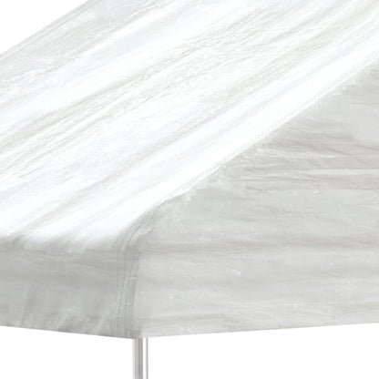 Cenador Con Techo Polietileno Blanco 20,07X4,08X3,22 M