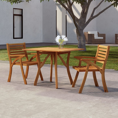 Mesa De Jardín Madera Maciza De Acacia
