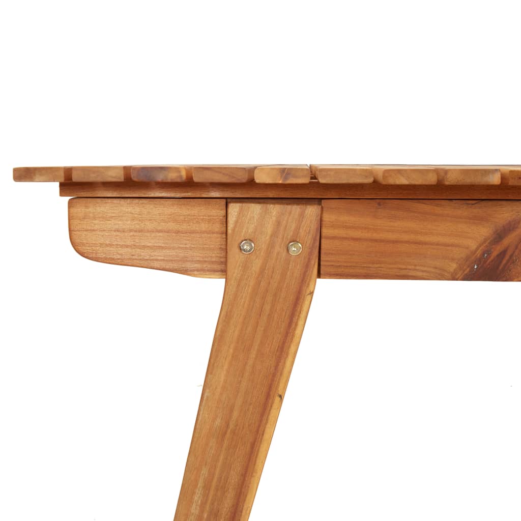 Mesa De Jardín Madera Maciza De Acacia