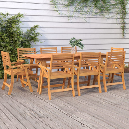 Mesa De Jardín Madera Maciza De Acacia