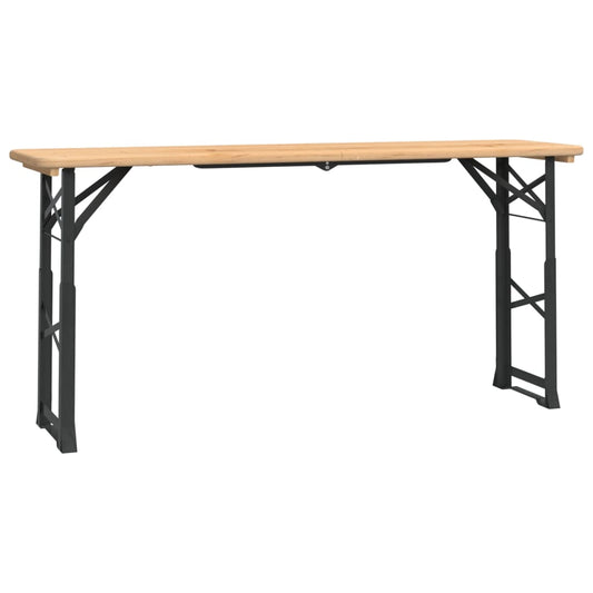 Mesa Plegable De Bar Madera Maciza Abeto 170X50X75/105 Cm
