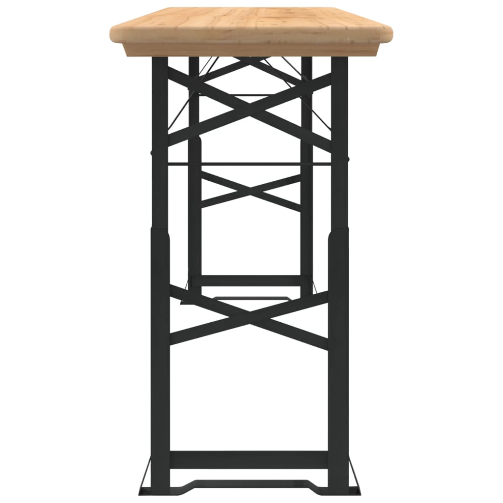 Mesa Plegable De Bar Madera Maciza Abeto 170X50X75/105 Cm