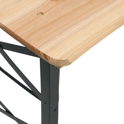 Mesa Plegable De Bar Madera Maciza Abeto 170X50X75/105 Cm
