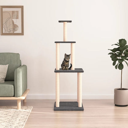 Rascador Para Gatos Con Postes De Sisal 149 Cm