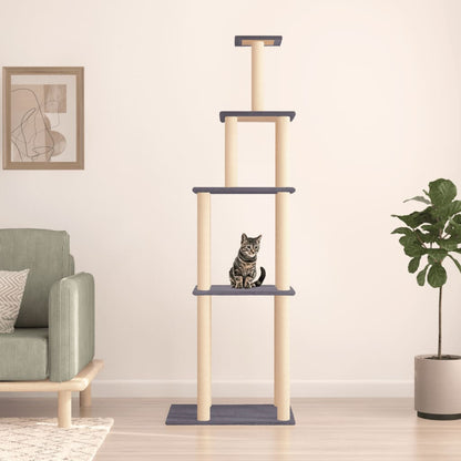 Rascador Para Gatos Con Postes De Sisal Color 183 Cm