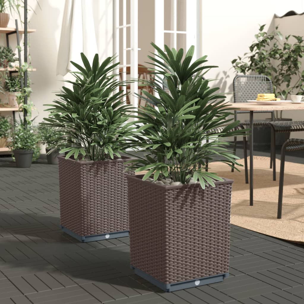 Jardineras 2 Uds Polipropileno 30X30X37 Cm