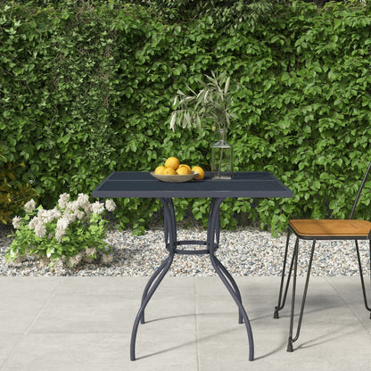 Mesa De Jardín Malla De Acero Gris Antracita