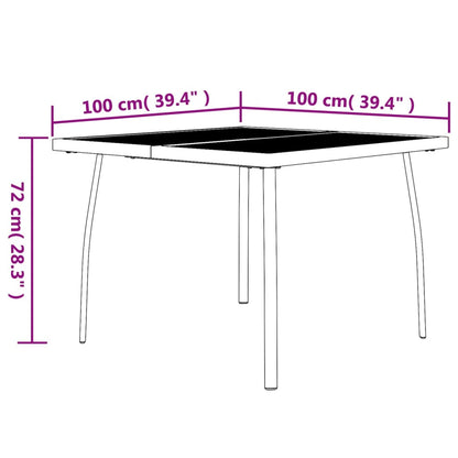 Mesa De Jardín Malla De Acero Gris Antracita