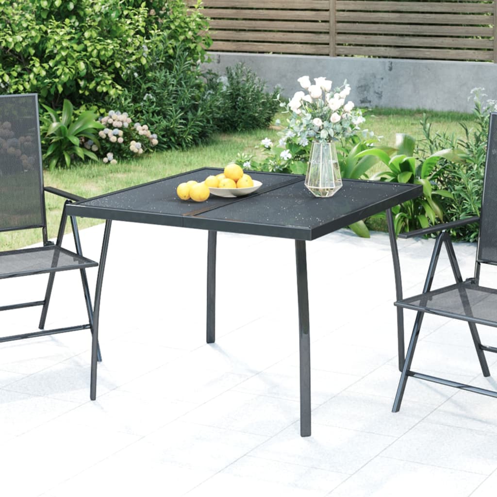 Mesa De Jardín Malla De Acero Gris Antracita