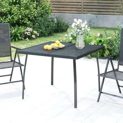 Mesa De Jardín Malla De Acero Gris Antracita