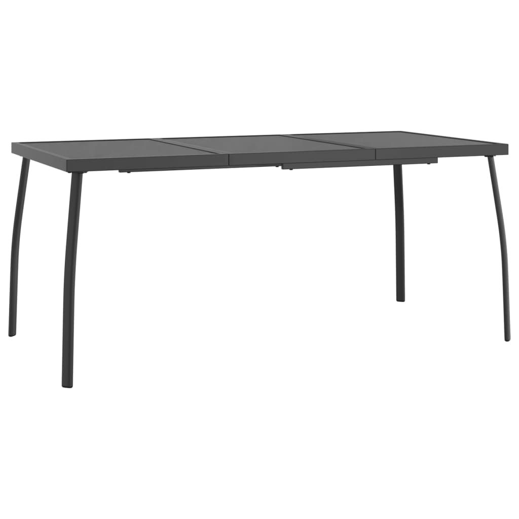 Mesa De Jardín Malla De Acero Gris Antracita