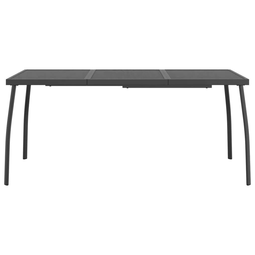 Mesa De Jardín Malla De Acero Gris Antracita