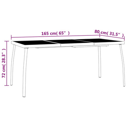 Mesa De Jardín Malla De Acero Gris Antracita