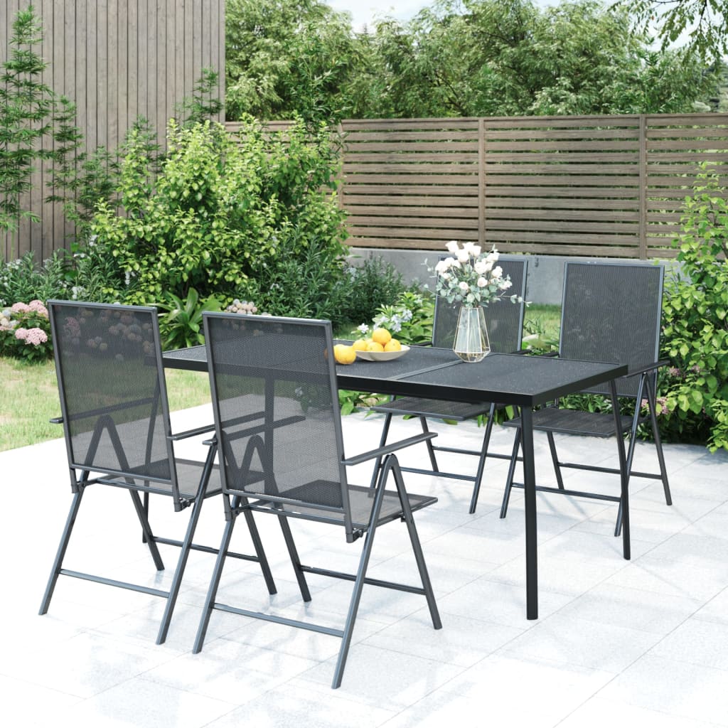 Mesa De Jardín Malla De Acero Gris Antracita