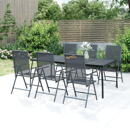 Mesa De Jardín Malla De Acero Gris Antracita