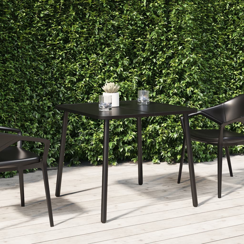 Mesa De Jardín Acero Gris Antracita