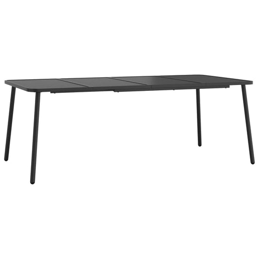 Mesa De Jardín Acero Gris Antracita