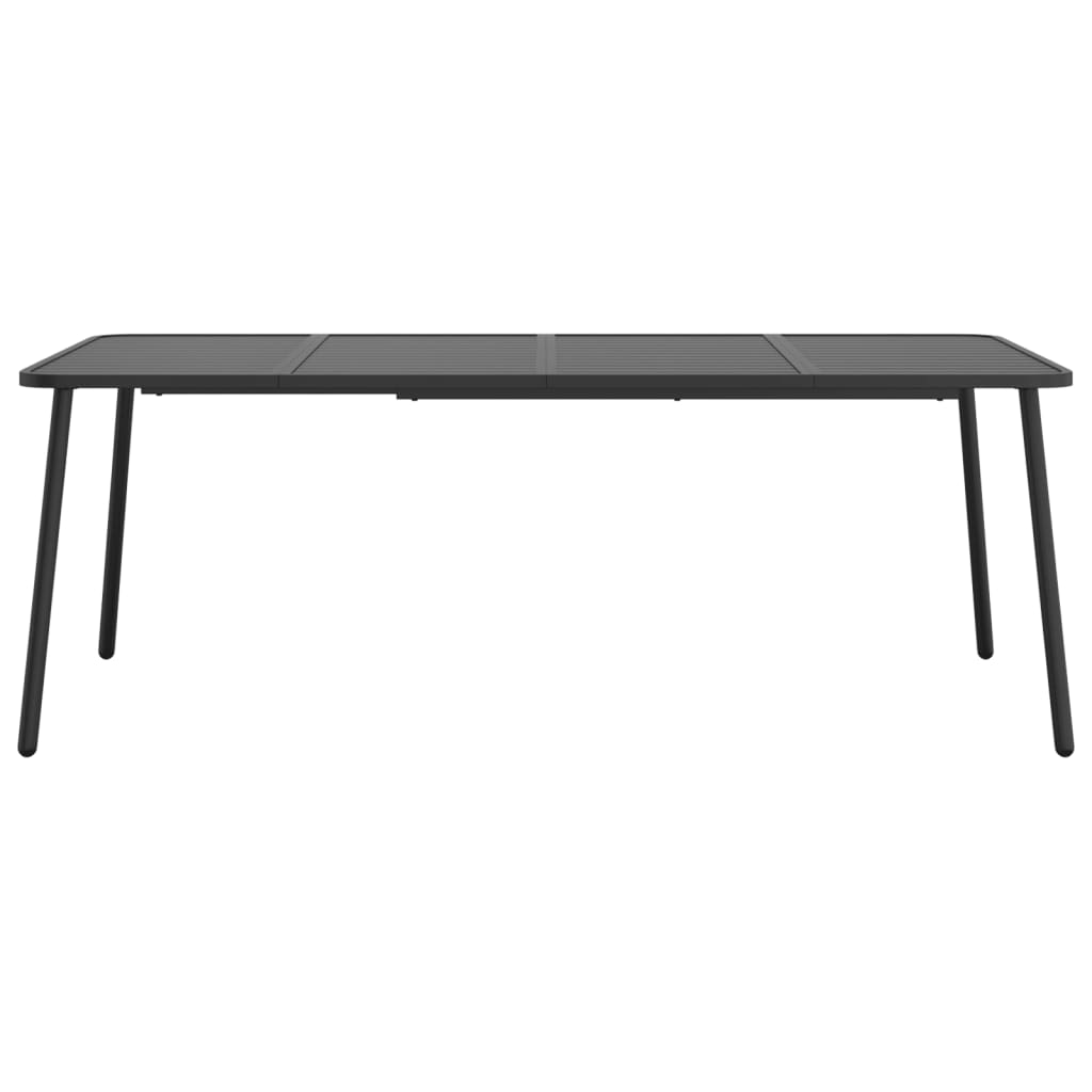 Mesa De Jardín Acero Gris Antracita