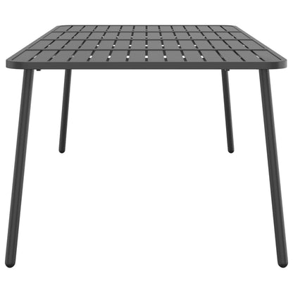 Mesa De Jardín Acero Gris Antracita