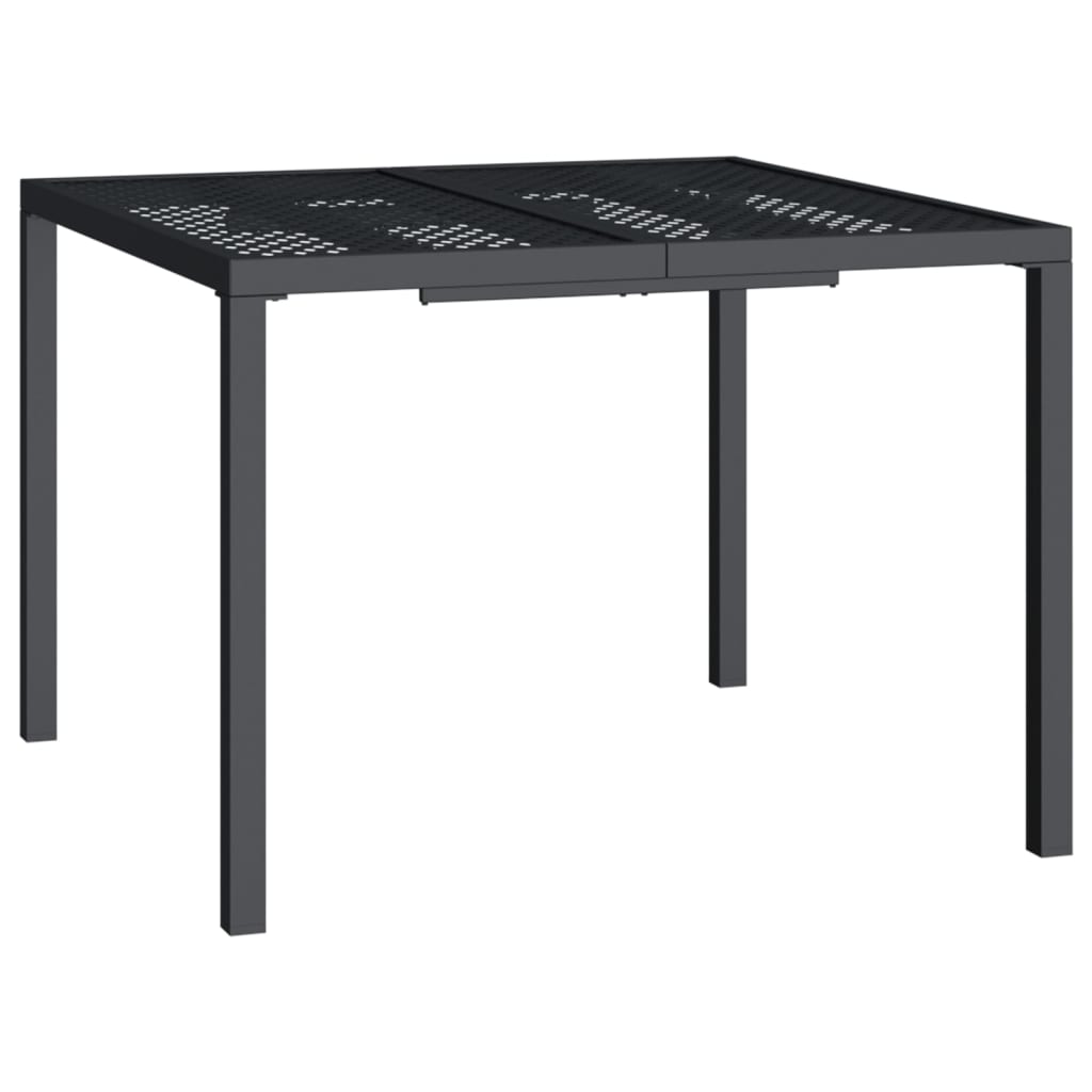 Mesa De Jardín De Acero Gris Antracita