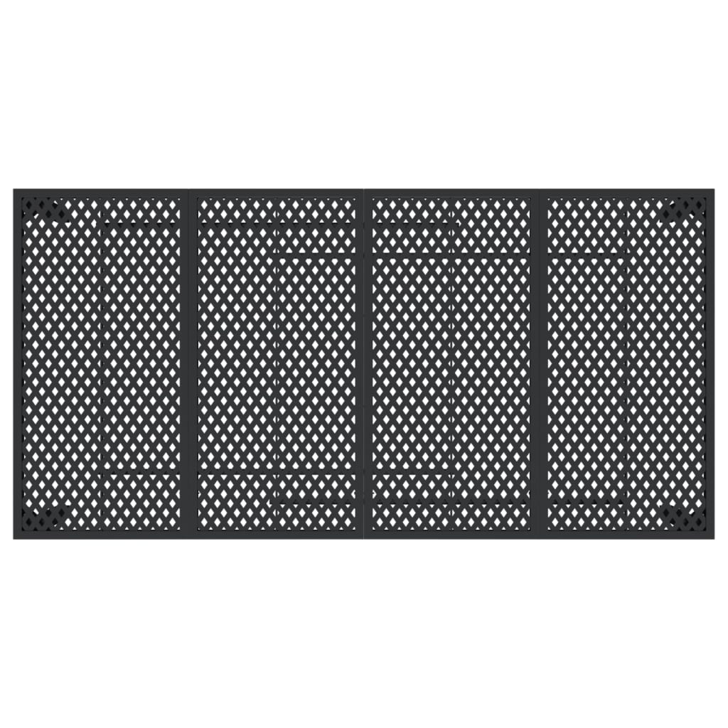 Mesa De Jardín De Acero Gris Antracita