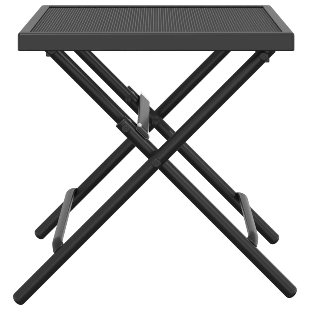 Mesa De Jardín Plegable Malla Acero Gris Antracita