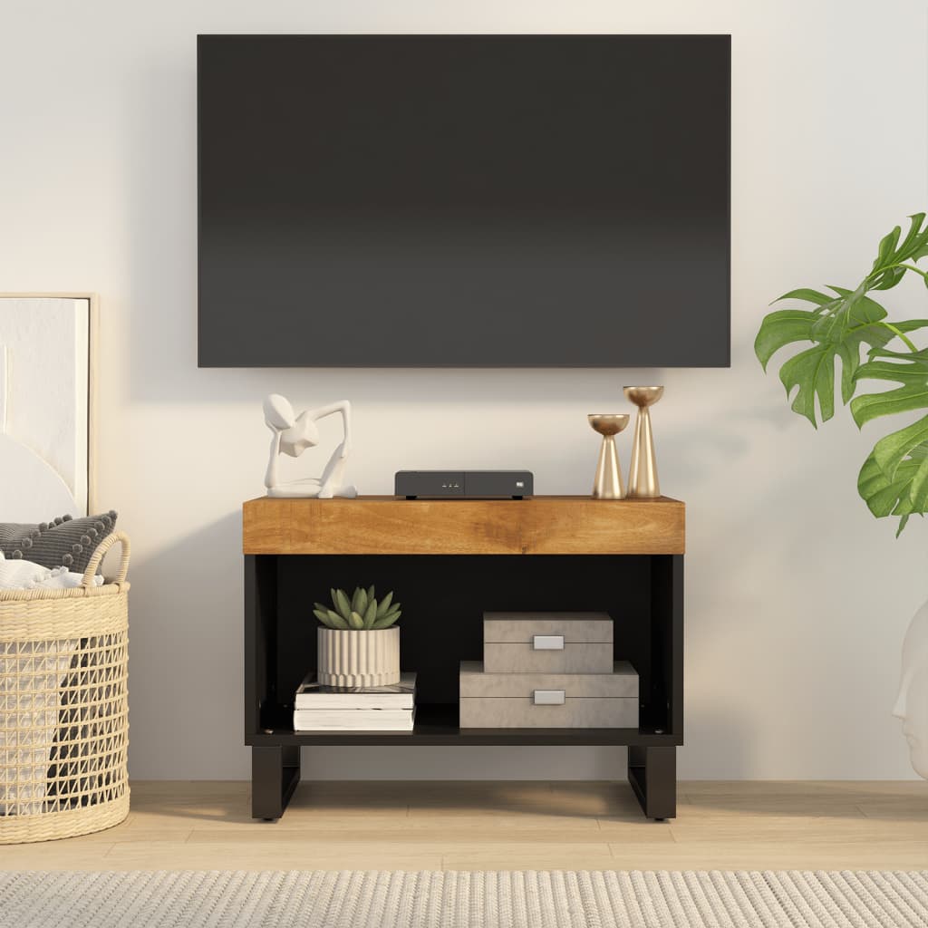 Mueble De Tv Madera Maciza De Mango 60X33X43,5 Cm