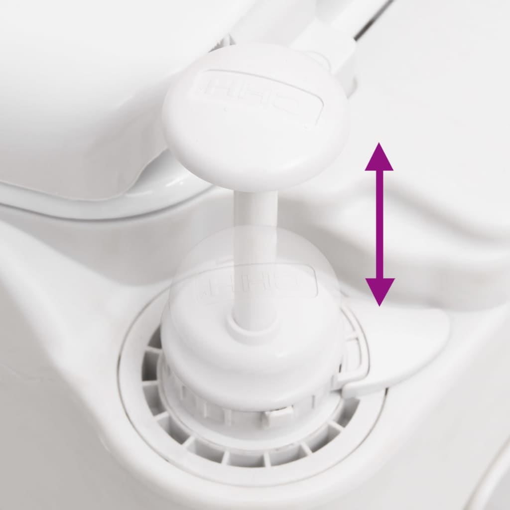 Inodoro De Camping Integrado Hdpe Y Pp Blanco 24+17 L