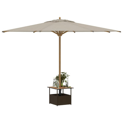 Mesa De Jardín Hueco De Sombrilla Ratán Pe 55X55X46,5 Cm