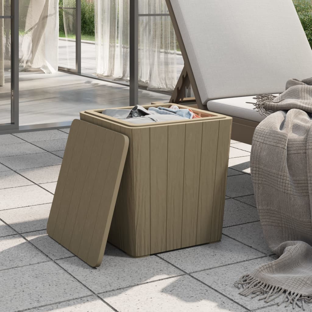 Mesa De Jardín Con Tapa Extraíble Polipropileno Claro
