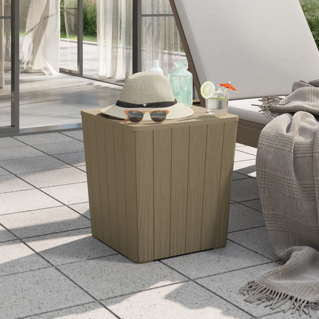 Mesa De Jardín Con Tapa Extraíble Polipropileno Claro