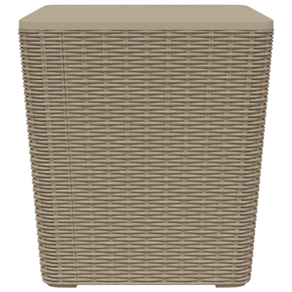 Mesa De Jardín Con Tapa Extraíble Polipropileno Marrón Claro