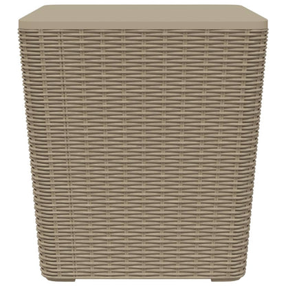 Mesa De Jardín Con Tapa Extraíble Polipropileno Marrón Claro